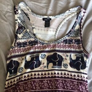 Elephant patterned tank top